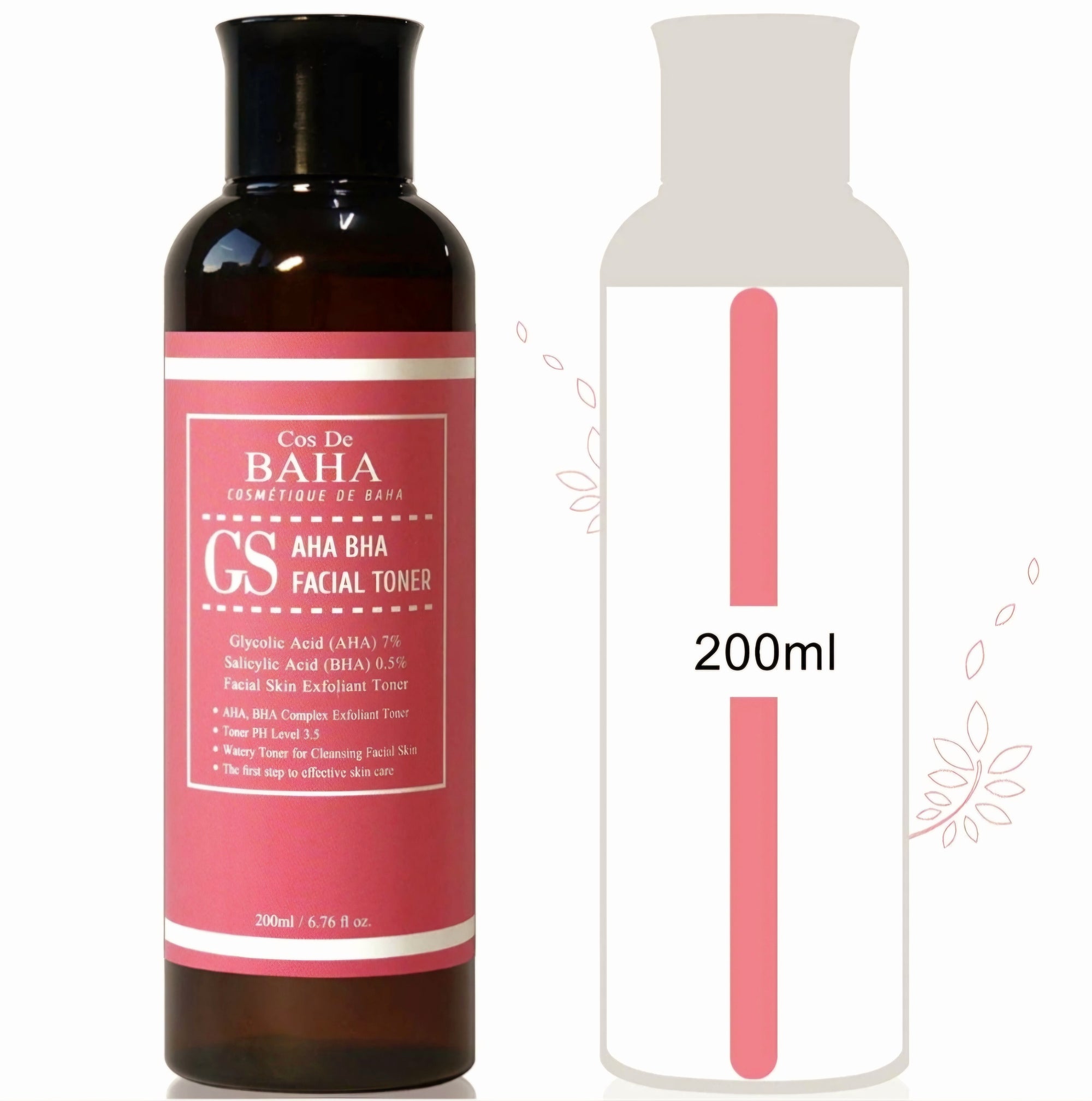 AHA BHA Facial Toner with Glycolic Acid 200ml